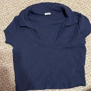 Garage V-neck Collared Top